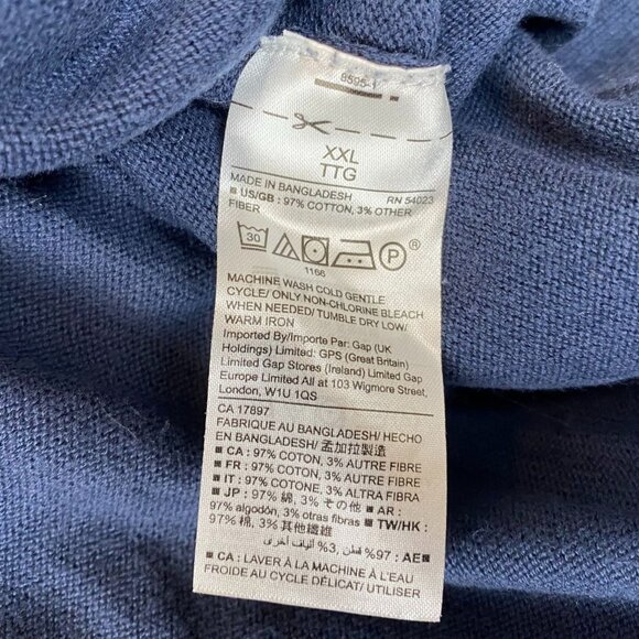 Gap Mens Sweater Size XXL Stripe Crewneck Pulover Knit Casual Long Sleeve Y2K - Picture 8 of 12